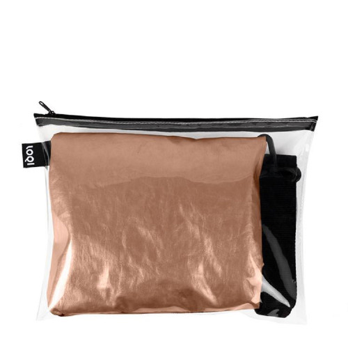 ECOBAG LOQI METTALIC ROSE GOLD WEEKENDER