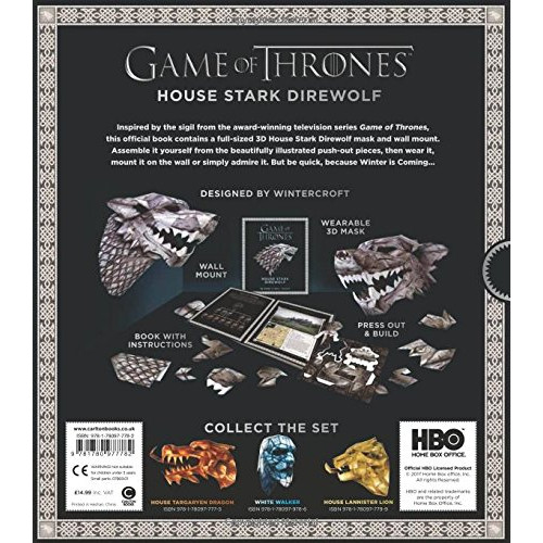 Game of Thrones Mask: House Stark Direwolf (Inglês) Capa Comum